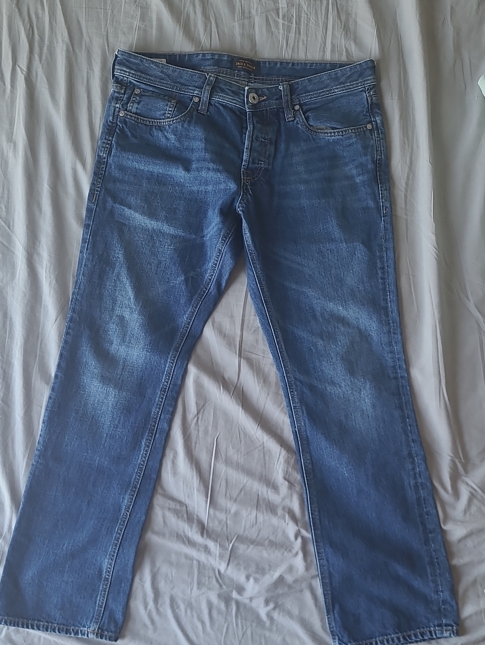 Jack & Jones Blue Straight Leg Jeans